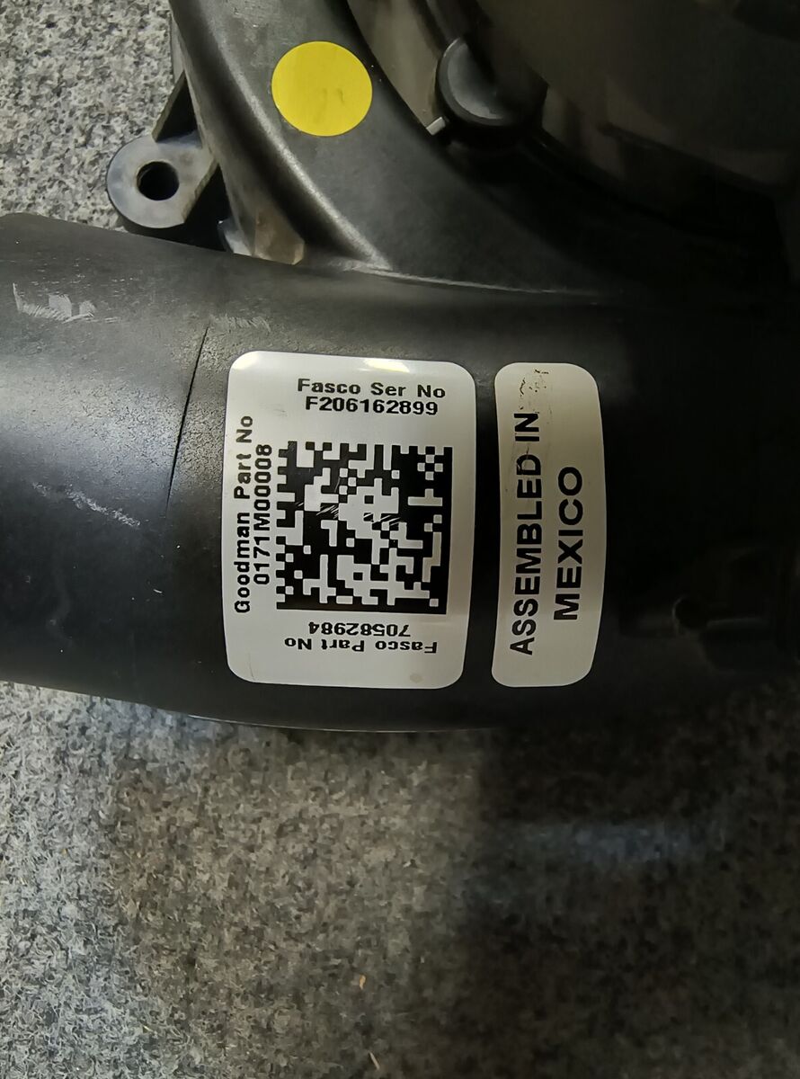 Fasco 71582984 J238-150 E64080 Draft Inducer Motor Black Fasco 71582984 J238-150 E64080 Draft Inducer Motor Black