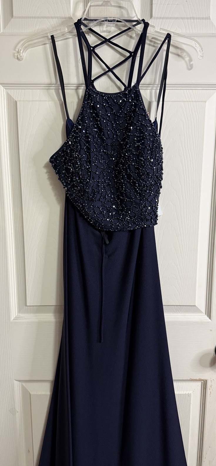 Vestido largo forrado sin mangas con cuentas lisas Alyp Midnight para mujer 4 60788