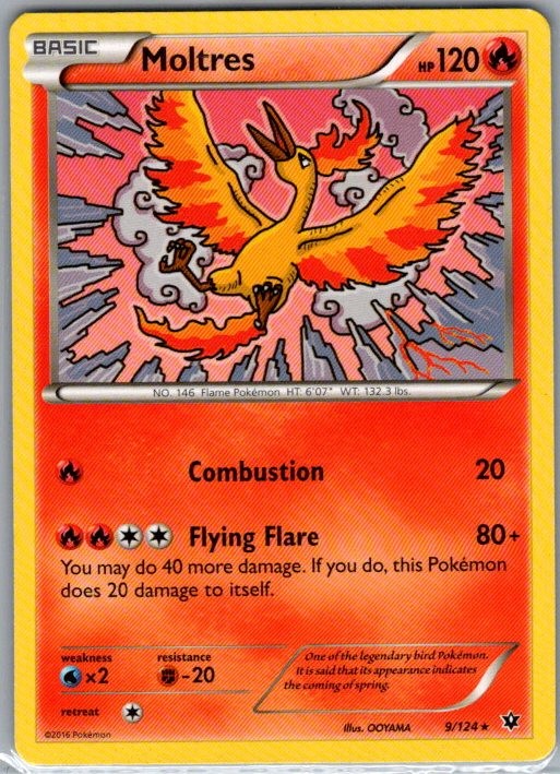 Moltres Rare XY - Fates Collide 9/124 NM
