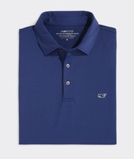 Vineyard Vines Sankaty Performance Polo Men  s Size M Navy Blue 98 MSRP