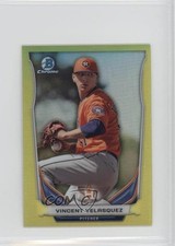 2014 Bowman Chrome Minis Yellow Refractor 14/25 Vince Velasquez Vincent #192 0b0