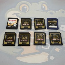 LOT of 8 4GB - PNY Kodak SD Cards - Untested - GC553