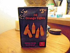70 Orange Halloween String Lights 14.5 Ft Indoor Outdoor Untested