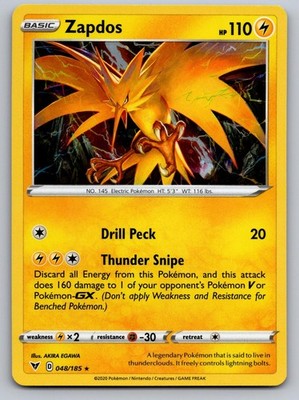 Zapdos (Cosmos Holo) 048/185 Holo Miscellaneous Cards & Products Pokemon Holo NM