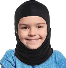 Balaclava Ski Mask - Kids Ski Neck Gaiter & Toddler Fleece Neck Warmer w/Helmet