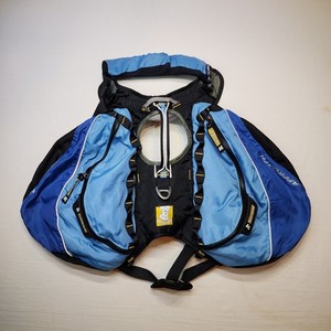 Ruffwear Dog Gear Pack Blue Hiking Backpack Zippers Saddlebags Size M Reflector