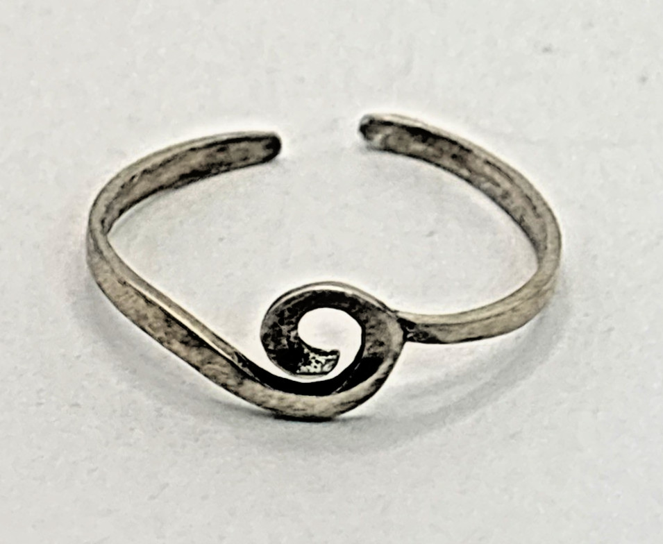 STUNNING .925 Antique Sterling Silver Estate Toe Ring Size 6.5