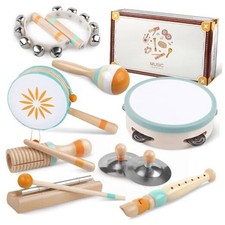 Toddlers Musical Instruments-Baby Montessori Wooden Musical Toys for Toddlers