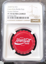 2020 FIJI SILVER 1 DOLLAR COCA COLA RUSSIA EDITION NGC PF 70 ULTRA CAMEO RARE