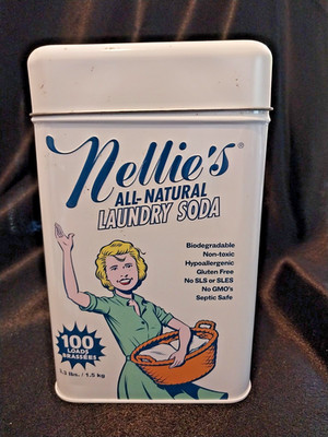 Nellie's All-natural Laundry Soap Tin- Empty Tin