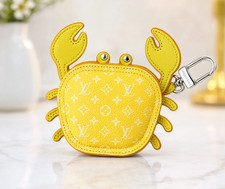Louis Vuitton yellow Crab Bag Charm - Mini Pouch Keychain Monogram With Box