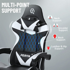PORIYA Gaming Chair Home Office Computer Seat Racing PU Executive Recliner Chair — image 4