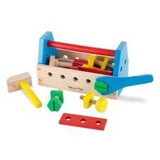 Melissa  Doug Wooden Take-Along Tool Kit, 24-Piece Pretend Play Set