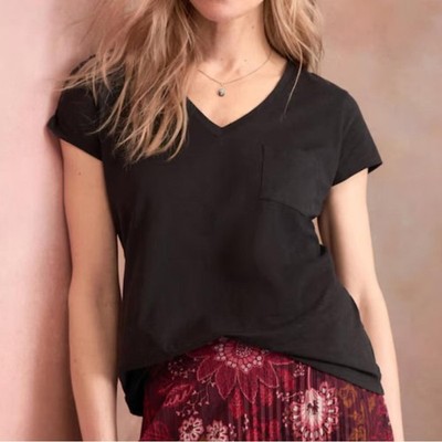 NWT Garnet Hill Weekender V-Neck Short-Sleeve Tee in Black Size L Large | eBay NWT Garnet Hill Weekender V-Neck Short-Sleeve Tee in Black Size L Large | eBay