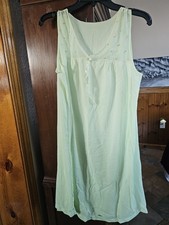 Vintage Mint Green Lorraine Nylon Slip with Embroidered Bodice