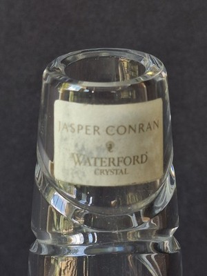 Waterford Jasper Conran Bleikristall Aura 6'' Stiel klar Vase Vintage 