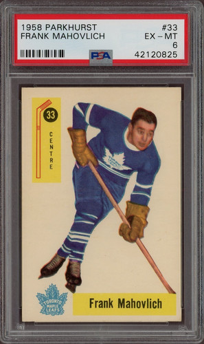 Frank Mahovlich #33 1958 Parkhurst card
