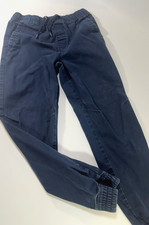 Wonder Nation Boys Jogger Pants Size L 10-12 Blue Elastic Waist Drawstring