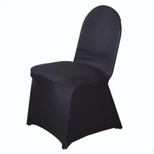 100 pcs Black Banquet Stretch SPANDEX CHAIR COVERS Wedding Reception Decorations