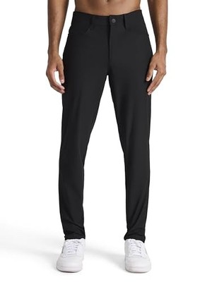 REEBOK MEN'S 5-POCKET VOYAGER OBLONG PANT TAPERED SLIM 38W X 32L - BLACK