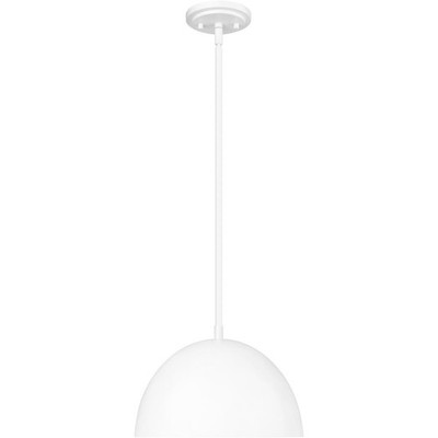 Z-Lite 4501P12-MW Vega 1 Light 12 inch Matte White Pendant Ceiling Light