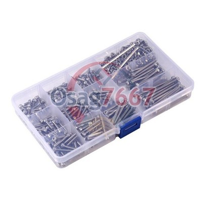 440 Pcs M3 A2 Stainless Steel   Head Socket nut Screws Nuts Assortment Set Kit #