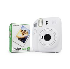 Fuji Instax Mini 12 Sofortbildkamera clay white mit 1 Film Doppelpack