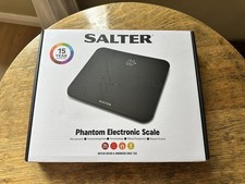 Salter Phantom Digital Bathroom Scale Black, Instant Step-On LED Weight Reading