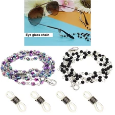2 PCS Sunglasses Glasses Holder Strap  & Lanyard Holder Beaded Chain- Made USA