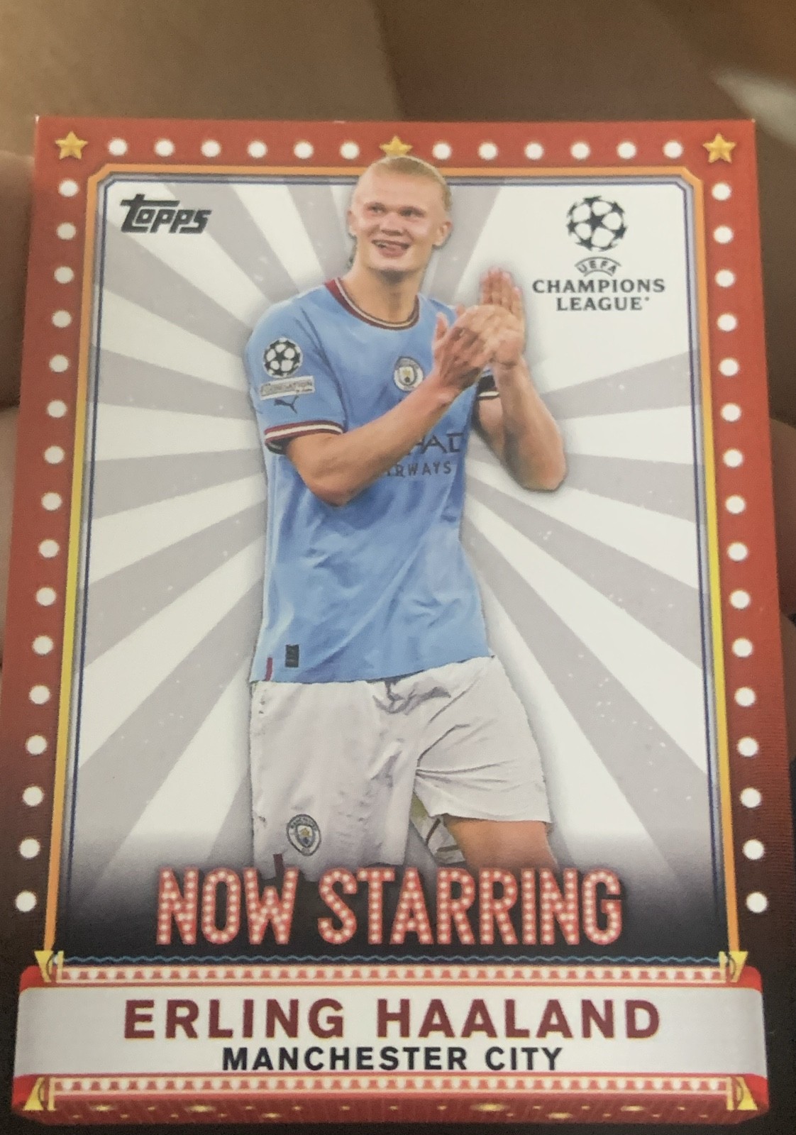 2022-23 Topps UEFA Club Competitions - Now Starring Erling Haaland #NS-9