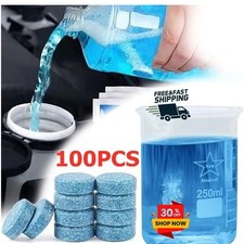 100 Car Winter Windshield Washer Wiper Fluid Concentrated Tablets Glass Cleaner
