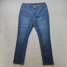 Riders by Lee Straight Jeans Sz 16 Large Women  s Dark Wash Pre-Owned