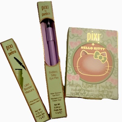 Pixi Hello Kitty Makeup Set Mascara Eye Pen Glow-y Powder Multicolor
