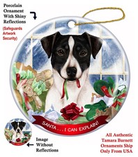 Rat Terrier Santa...I Can Explain Holiday Ornament