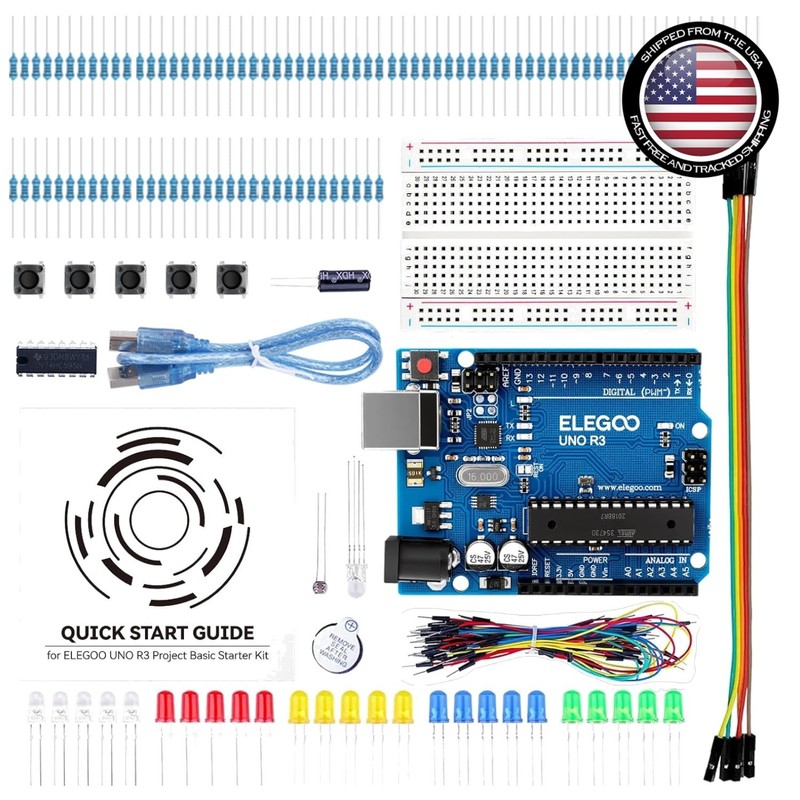 Super Starter Kit Based on Arduino UNO R3 with Tutorial and Controller Board Com