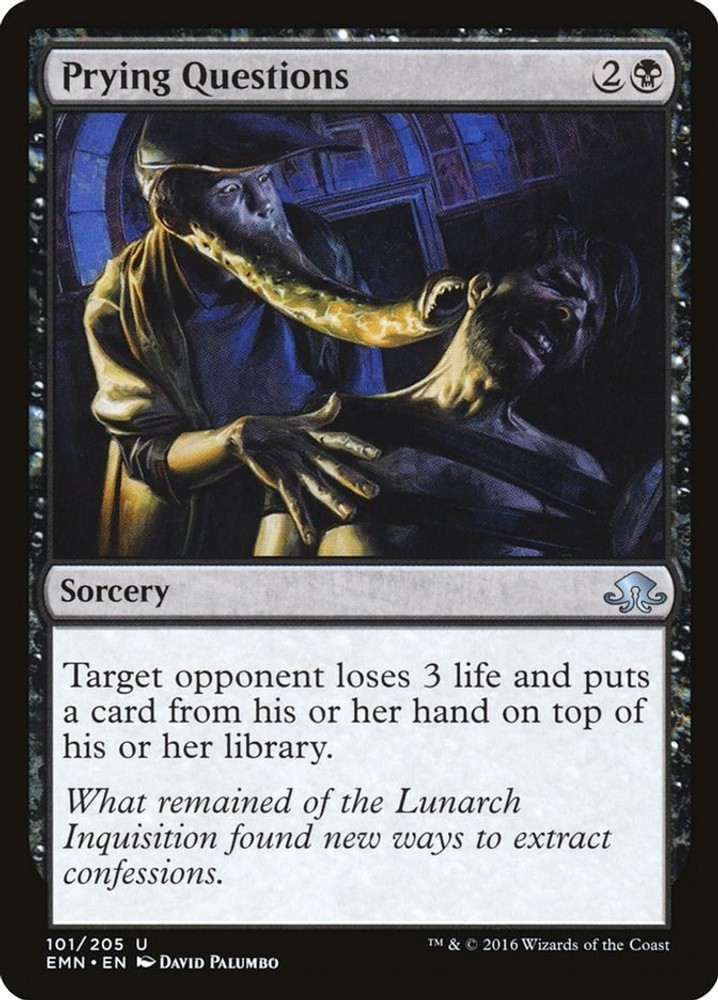 Prying Questions Eldritch Moon MTG 101 MP