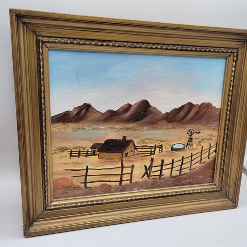 Mary Ruth Shelton Oil Painting Wonder Valley CA Mojave Desert 10x8in 29 Palms - Picture 4 of 8