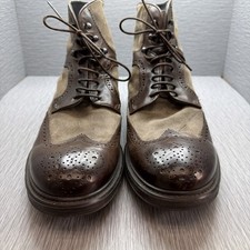 To Boot New York Adam Derrick Boots Mens 12 Brown Beige Wingtip Lace Up