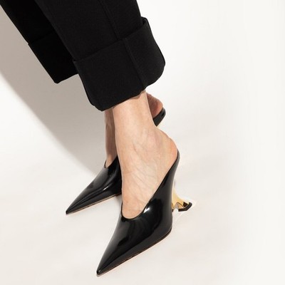BOTTEGA VENETA ハイヒール 36.5(23.5㎝)ボッテガヴェネタ NIB$1600 Bottega Veneta Rocket Metal Heel Leather Wedge Mule Point