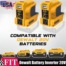 220W Power Inverter Compatible with DeWALT 20V Battery DC 20V to AC 110V USB-C