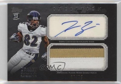 2011 Topps Inception Rookie Grey /75 Torrey Smith #AJP-TS Jumbo Patch Auto 0re5