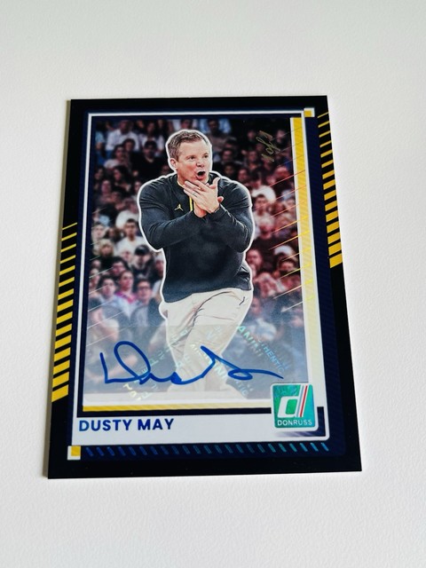 Dusty May 2025-26 Panini Donruss Auto Black ONE of ONE 1/1 Michigan  Mavericks