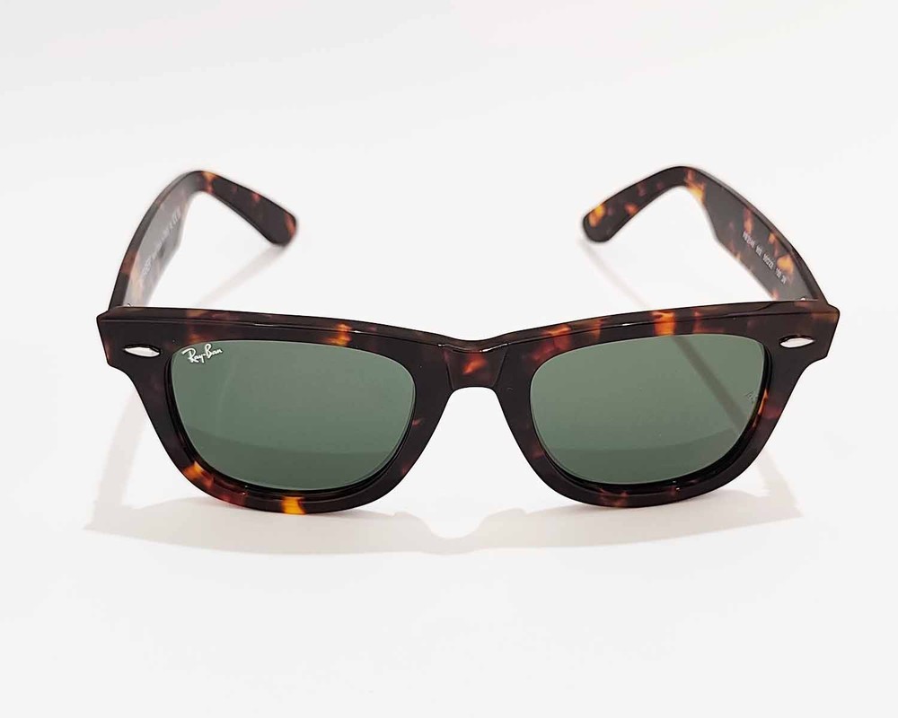 Ray-Ban RB2140 Original Wayfarer Classic Tortoise Frame Green Lens