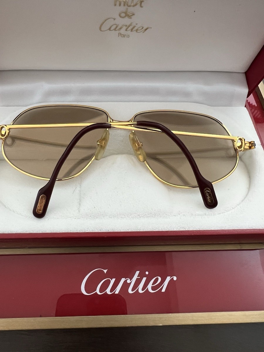 Cartier Maillon Panther G.M Gold Sunglasses 56-14-135 M/L  display picture 1