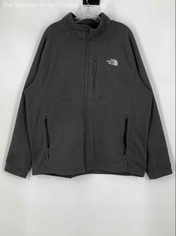 The North Face Mens Gray Long Sleeve Pockets Full-Zip Jacket Size XL