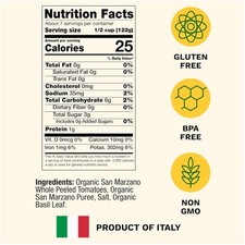 Authentic Italian San Marzano Whole Peeled Tomatoes 28oz x6