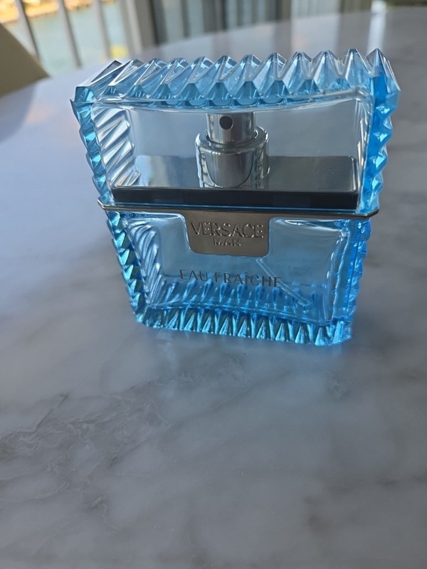EMPTY Versace 50ml 1.7oz Bottle Men's  Eau Fraiche Eau De Toilette 