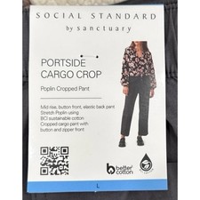 Social Standard by Sanctuary Cargo Crop Pants, Stretch Poplin NWT MSRP 109