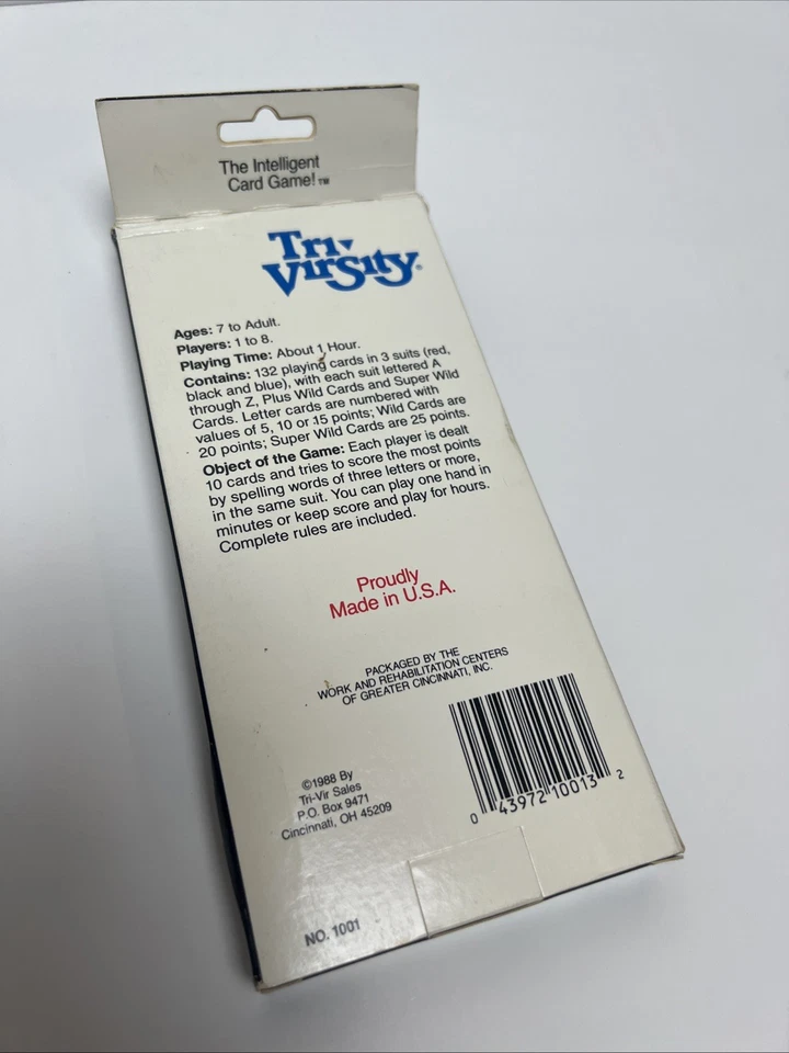 Tri-Virsity The Intelligent Card Game - Easy to Learn - Solo Team Play ~ Vintage - Image 3 of 4