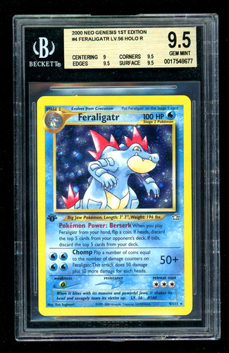 Feraligatr (1st Edition) graded BGS 9.5 for sale on eBay